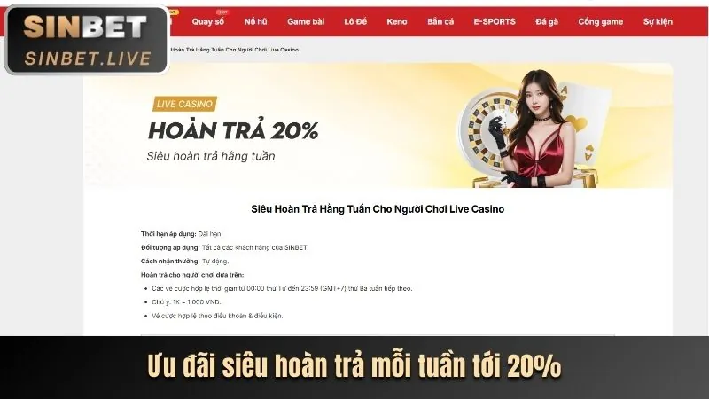 Thưởng nạp lại hàng ngày 18bet